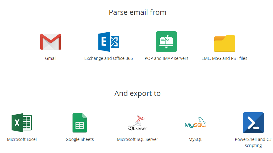 screenshot of Email Parser